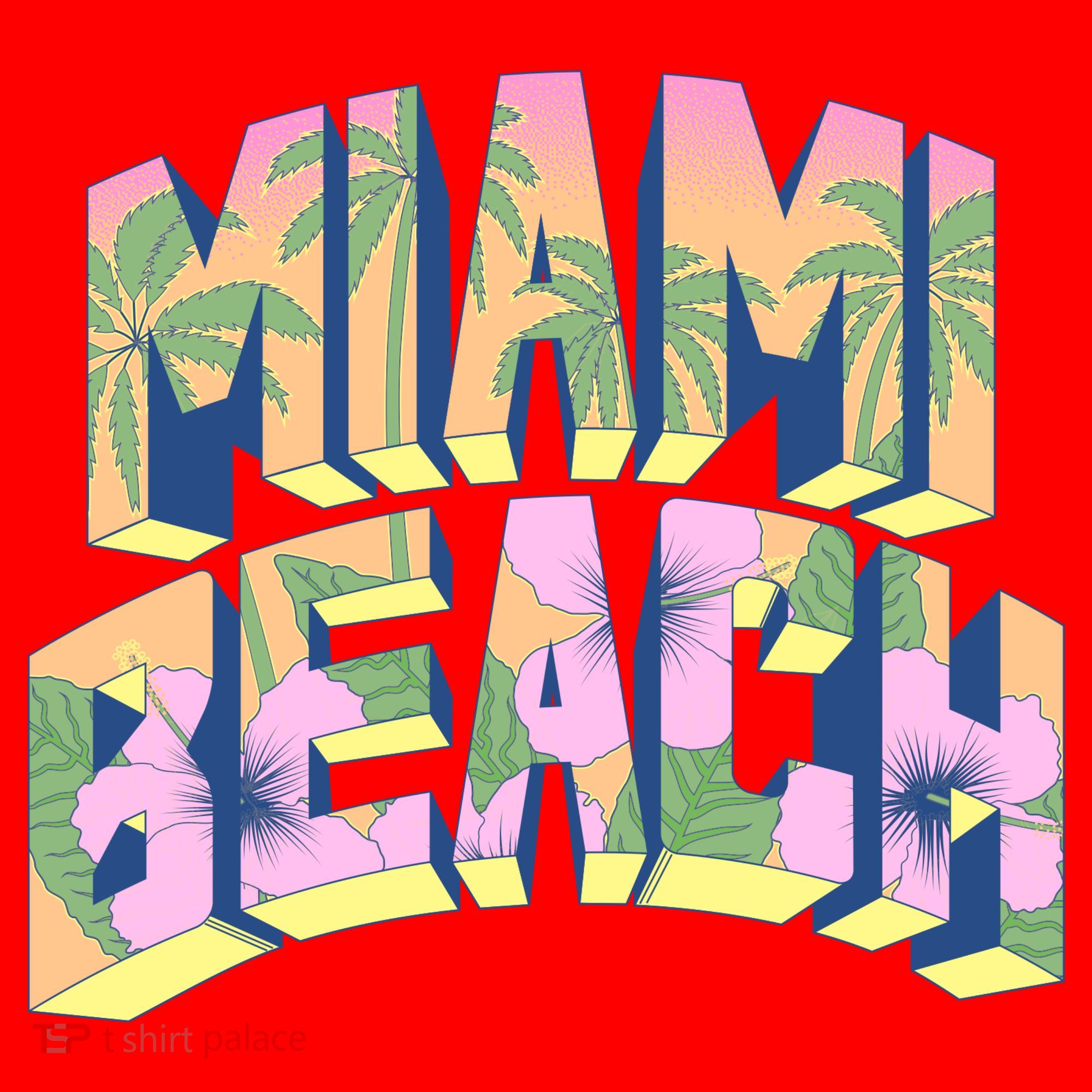 Miami Beach Floral Santa Hat