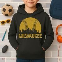 Milwaukee Baseball Fan Kids Hoodie thumb 2