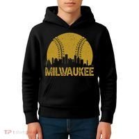 Milwaukee Baseball Fan Kids Hoodie thumb 4