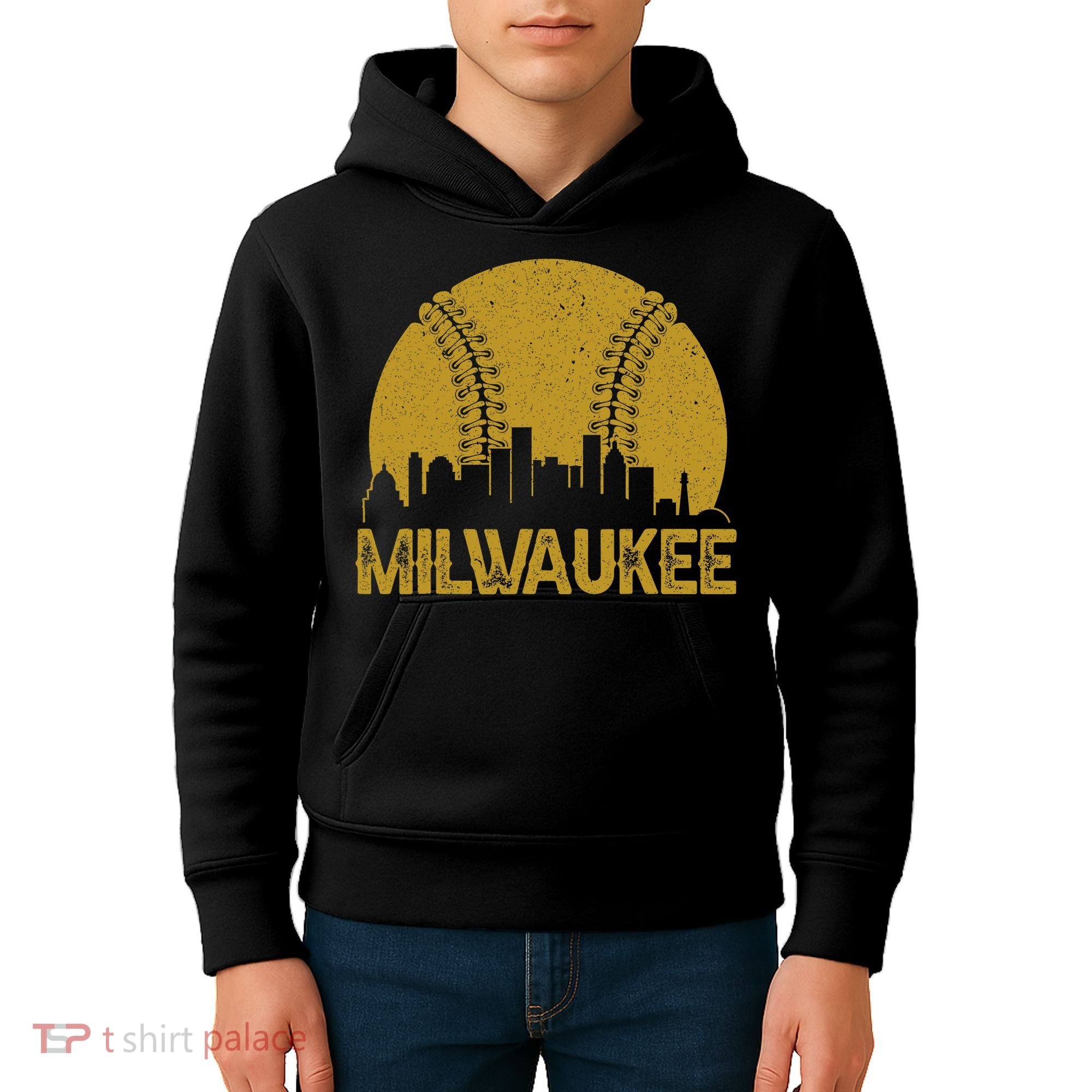 Milwaukee Baseball Fan Kids Hoodie
