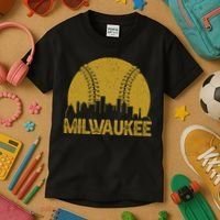Milwaukee Baseball Fan Kids T-Shirt thumb 3