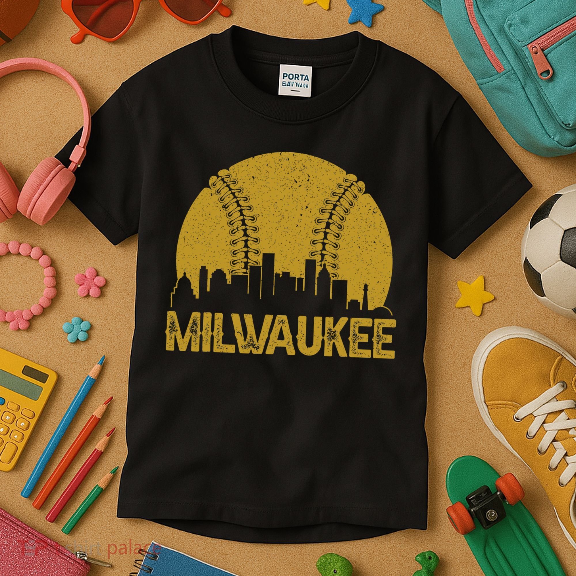 Milwaukee Baseball Fan Kids T-Shirt