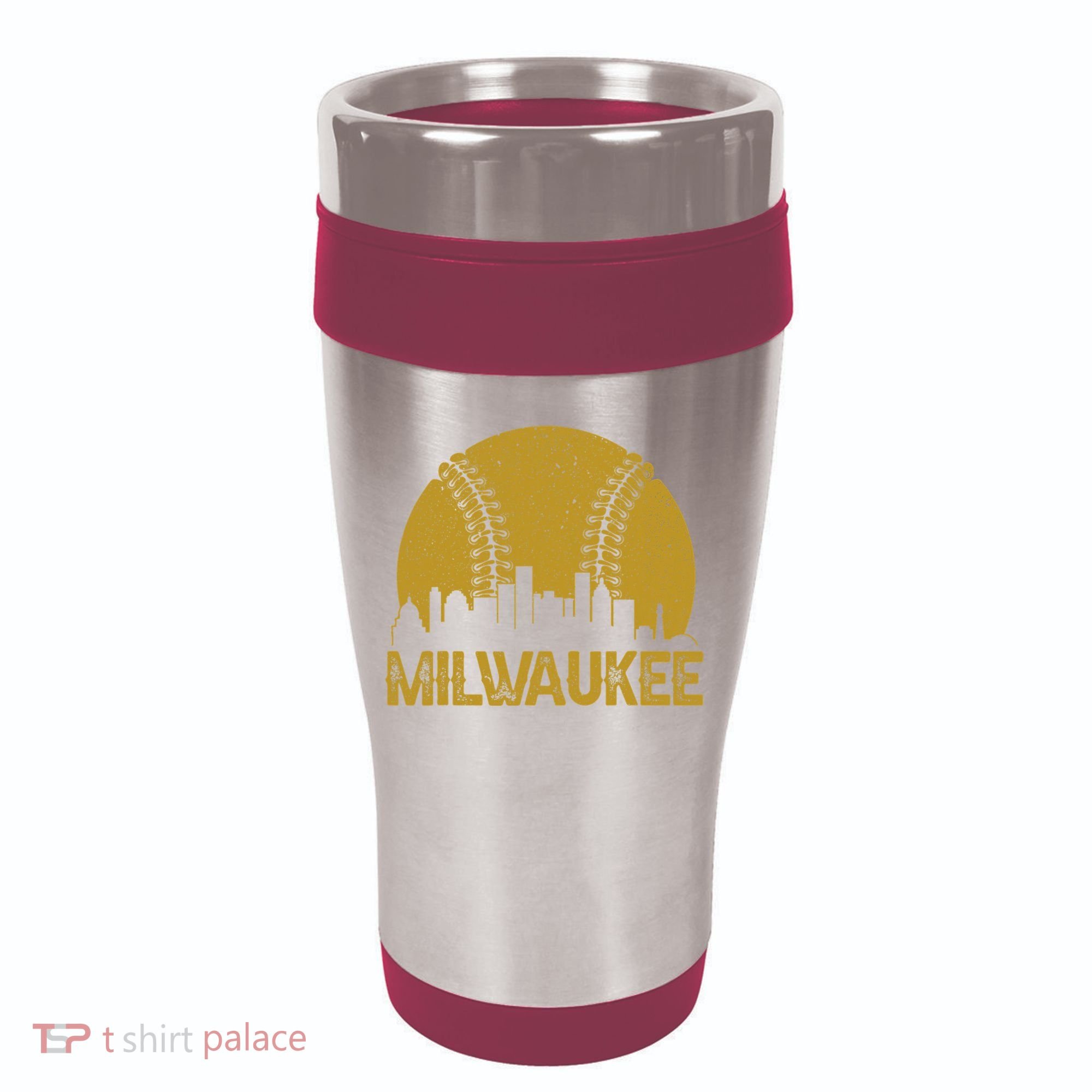 Milwaukee Baseball Fan 16oz Travel Tumbler