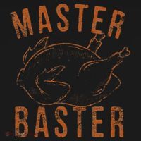Master Baster Funny Turkey Print Happy Thanksgiving Day Button thumb 1