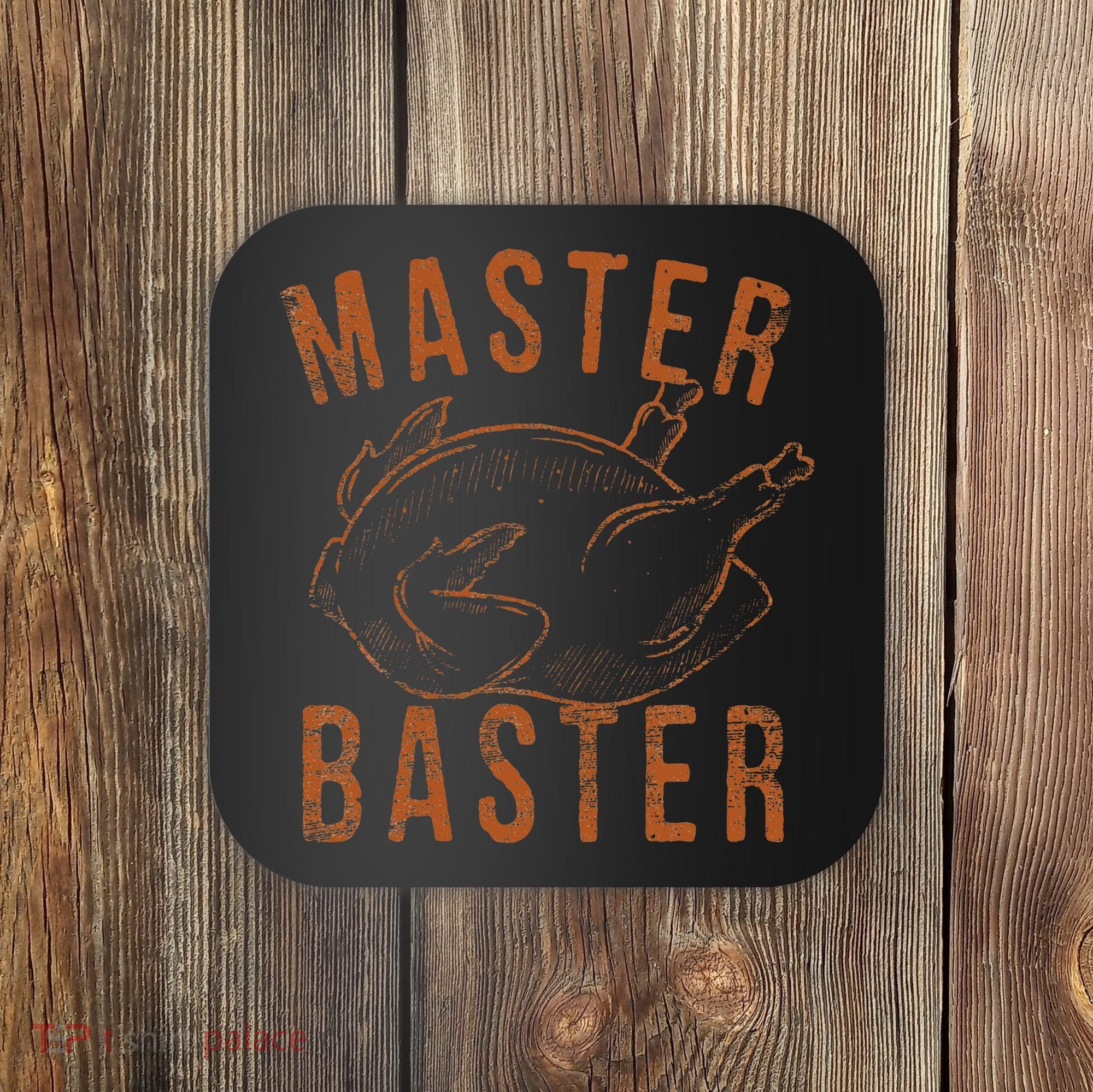 Master Baster Funny Turkey Print Happy Thanksgiving Day Coaster