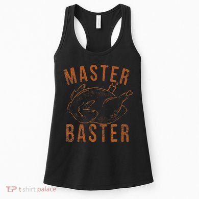 Master Baster Funny Turkey Print Happy Thanksgiving Day Women's Tank Top