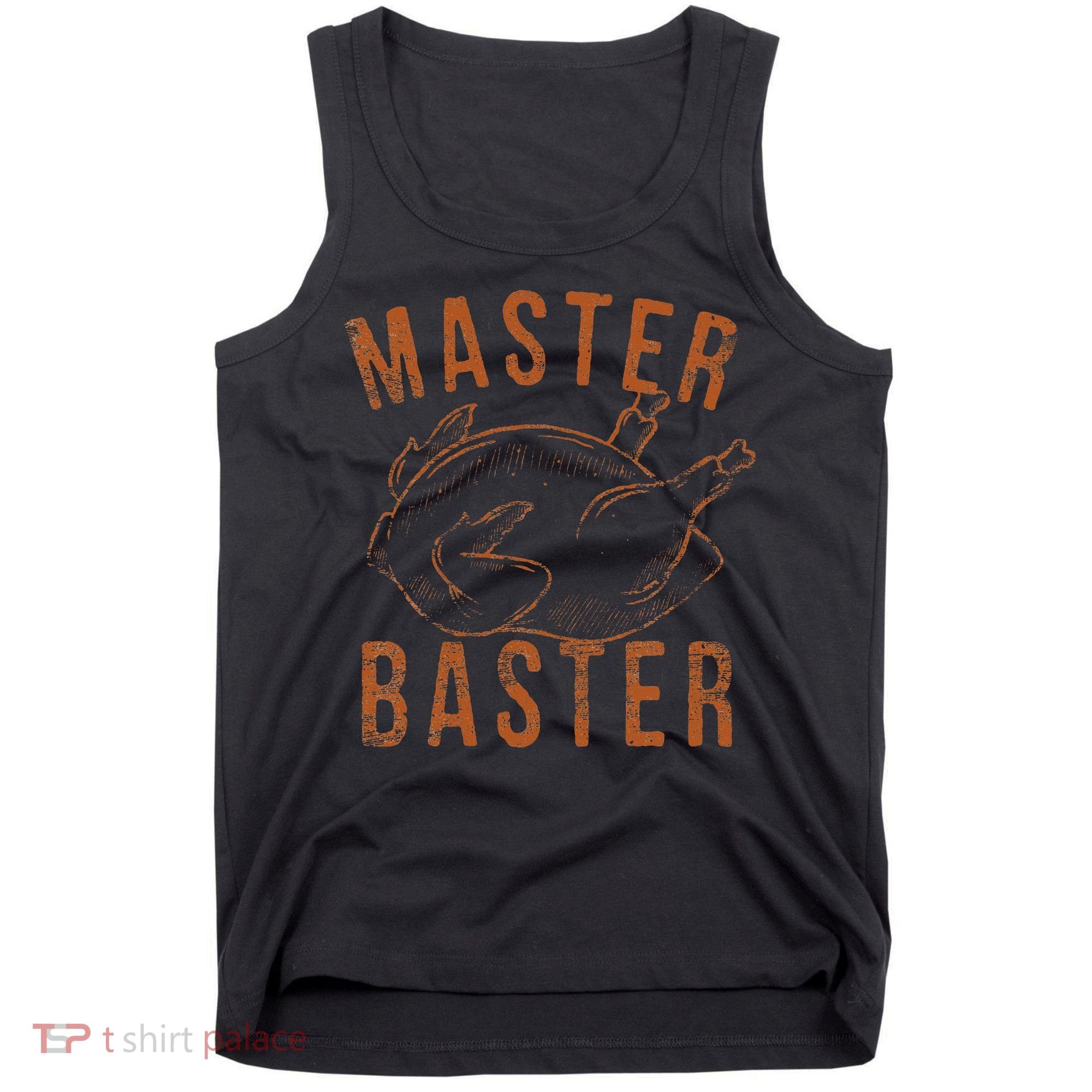 Master Baster Funny Turkey Print Happy Thanksgiving Day Tank Top