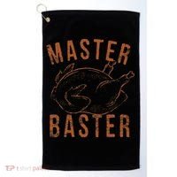 Master Baster Funny Turkey Print Happy Thanksgiving Day Golf Towel thumb 0