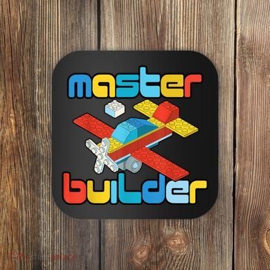 Master Builder Funny Building Blocks Brick Block Toy Coaster