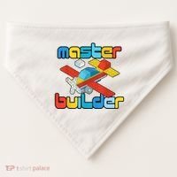 Master Builder Funny Building Blocks Brick Block Toy USA-Made Doggie Bandana thumb 0