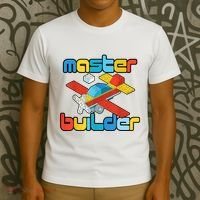 Master Builder Funny Building Blocks Brick Block Toy T-Shirt thumb 3