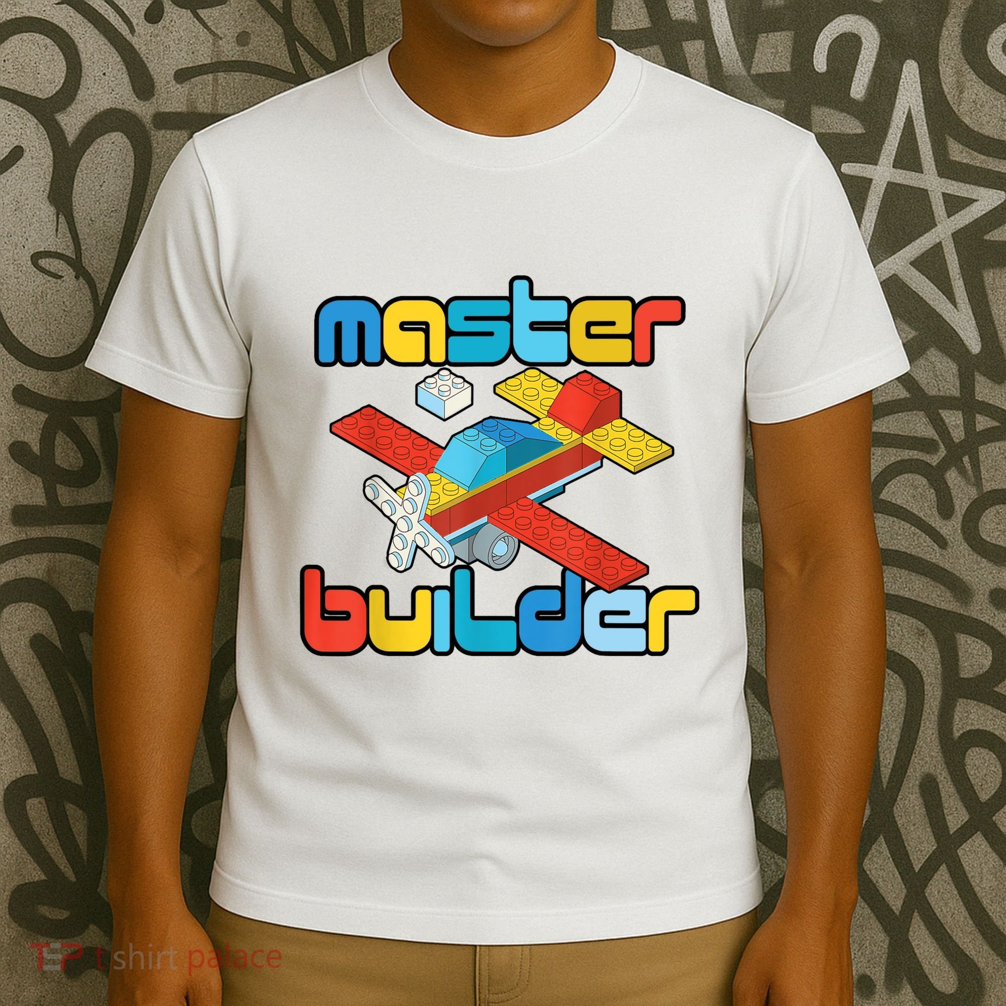 Master Builder Funny Building Blocks Brick Block Toy T-Shirt