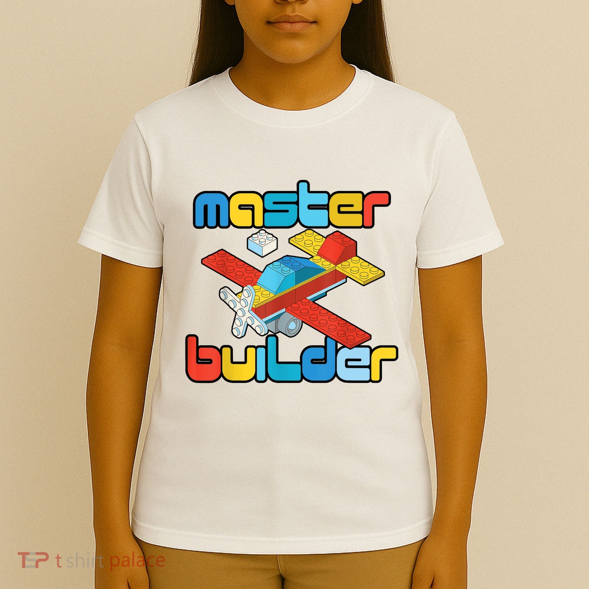 Master Builder Funny Building Blocks Brick Block Toy T-Shirt