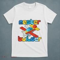 Master Builder Funny Building Blocks Brick Block Toy T-Shirt thumb 5