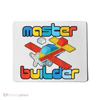 Master Builder Funny Building Blocks Brick Block Toy Mousepad