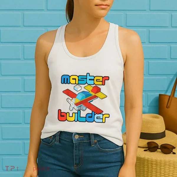 Master Builder Funny Building Blocks Brick Block Toy Women's Tank Top