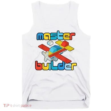 Master Builder Funny Building Blocks Brick Block Toy Tank Top