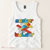 Master Builder Funny Building Blocks Brick Block Toy Tank Top thumb 2