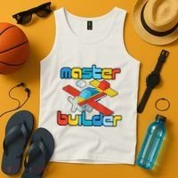 Master Builder Funny Building Blocks Brick Block Toy Tank Top thumb 4