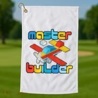 Master Builder Funny Building Blocks Brick Block Toy Golf Towel thumb 1