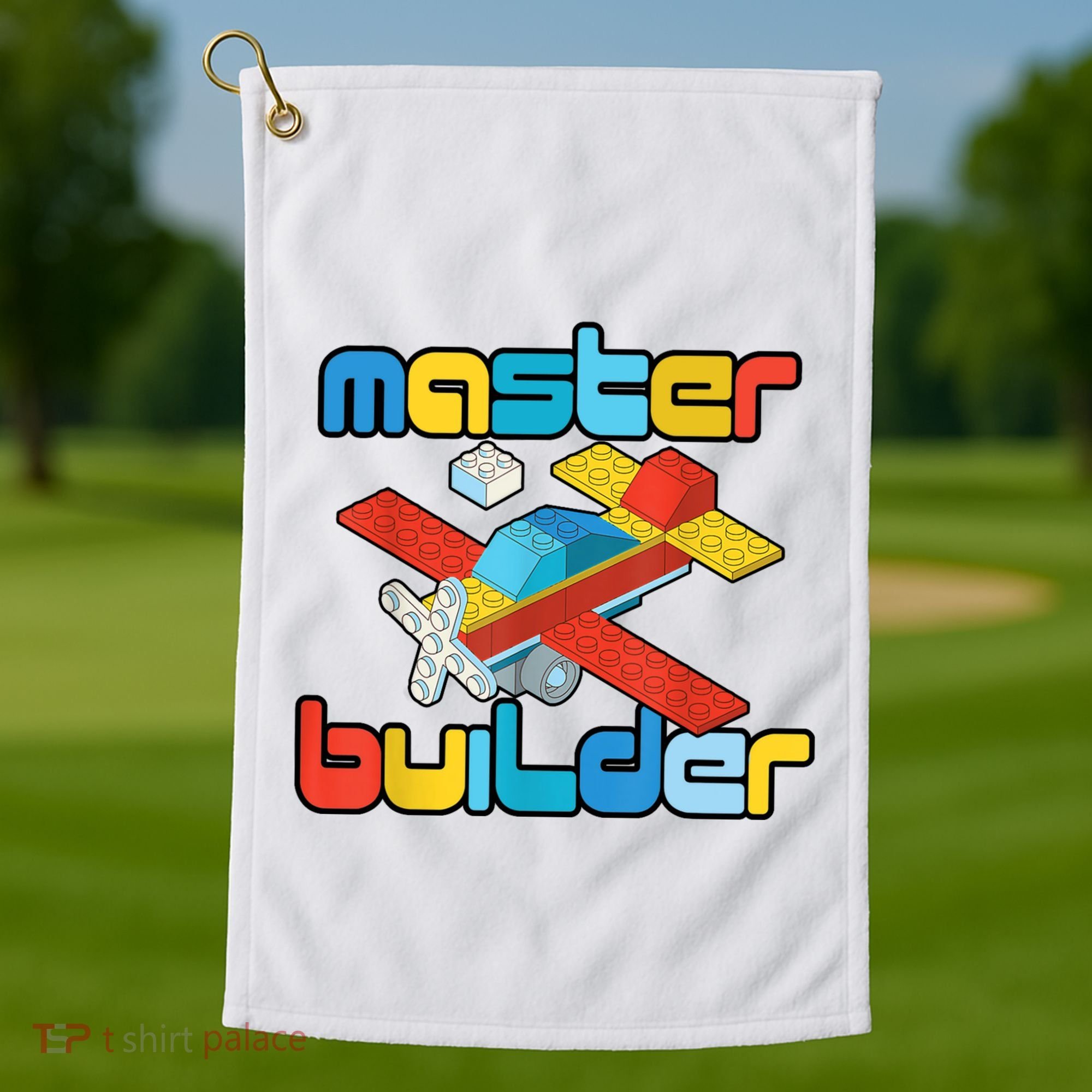 Master Builder Funny Building Blocks Brick Block Toy Golf Towel