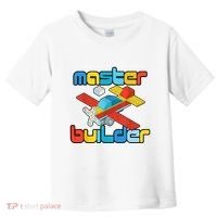 Master Builder Funny Building Blocks Brick Block Toy Toddler T-Shirt thumb 0