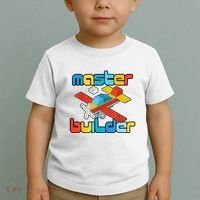 Master Builder Funny Building Blocks Brick Block Toy Toddler T-Shirt thumb 2