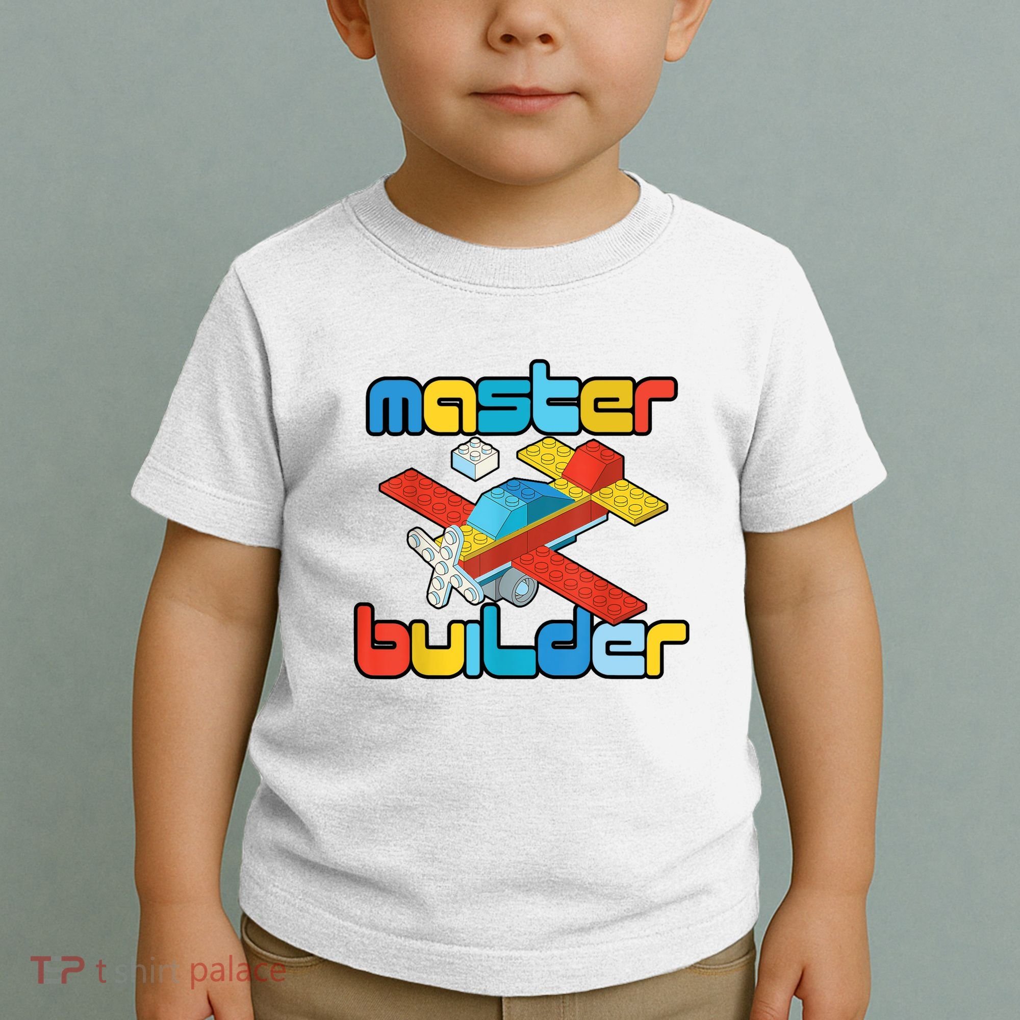 Master Builder Funny Building Blocks Brick Block Toy Toddler T-Shirt