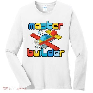 Master Builder Funny Building Blocks Brick Block Toy Women's Long Sleeve Shirt