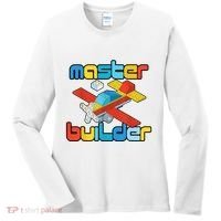 Master Builder Funny Building Blocks Brick Block Toy Women's Long Sleeve Shirt thumb 0