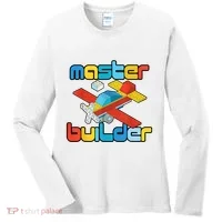 Master Builder Funny Building Blocks Brick Block Toy Women's Long Sleeve Shirt thumb 0