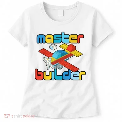 Master Builder Funny Building Blocks Brick Block Toy Women's T-Shirt