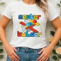 Master Builder Funny Building Blocks Brick Block Toy Women's T-Shirt thumb 2