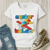 Master Builder Funny Building Blocks Brick Block Toy Women's T-Shirt thumb 3