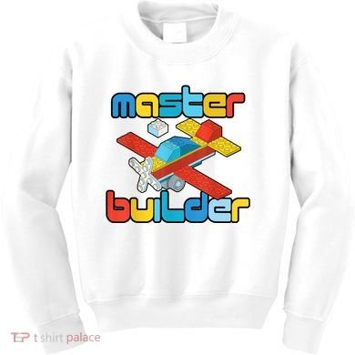 Master Builder Funny Building Blocks Brick Block Toy Kids Sweatshirt