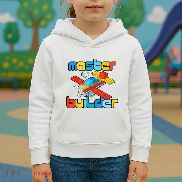 Master Builder Funny Building Blocks Brick Block Toy Kids Hoodie