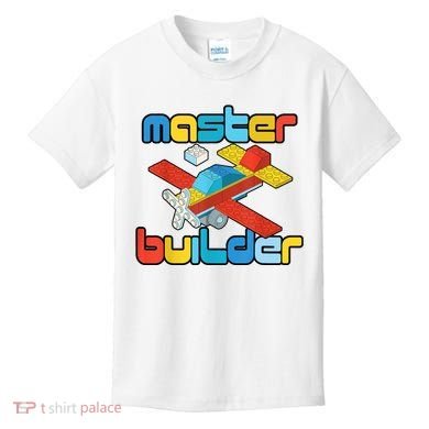 Master Builder Funny Building Blocks Brick Block Toy Kids T-Shirt