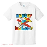 Master Builder Funny Building Blocks Brick Block Toy Kids T-Shirt thumb 0