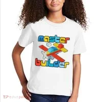 Master Builder Funny Building Blocks Brick Block Toy Kids T-Shirt thumb 2