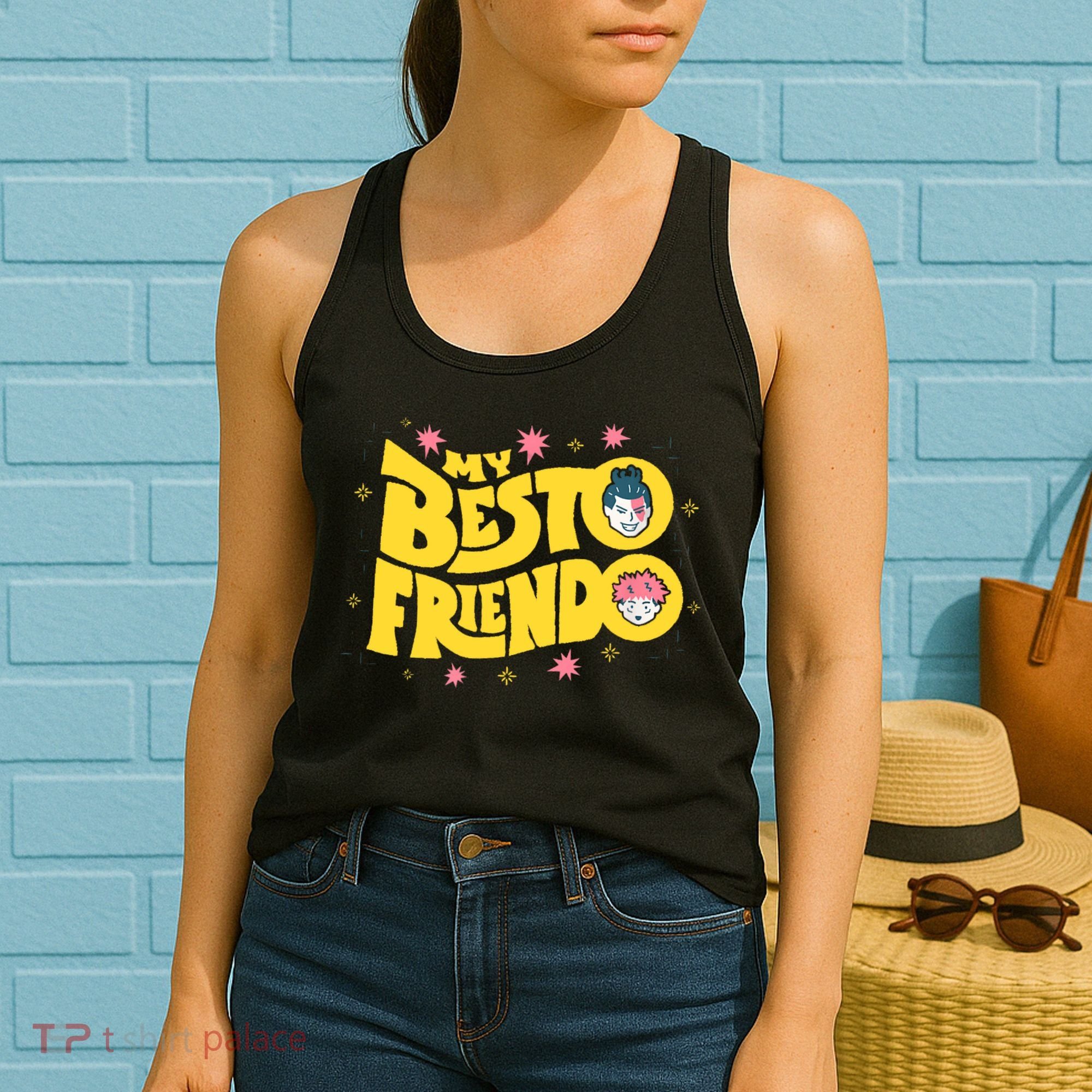 My Besto Friendo Kawaii Anime Saying Art Women's Tank Top