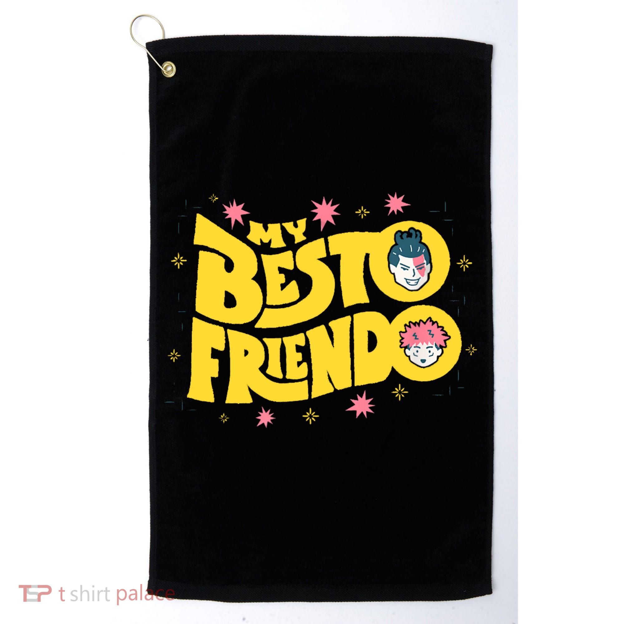 My Besto Friendo Kawaii Anime Saying Art Golf Towel