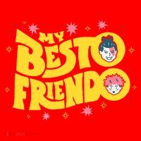 My Besto Friendo Kawaii Anime Saying Art Santa Hat thumb 1