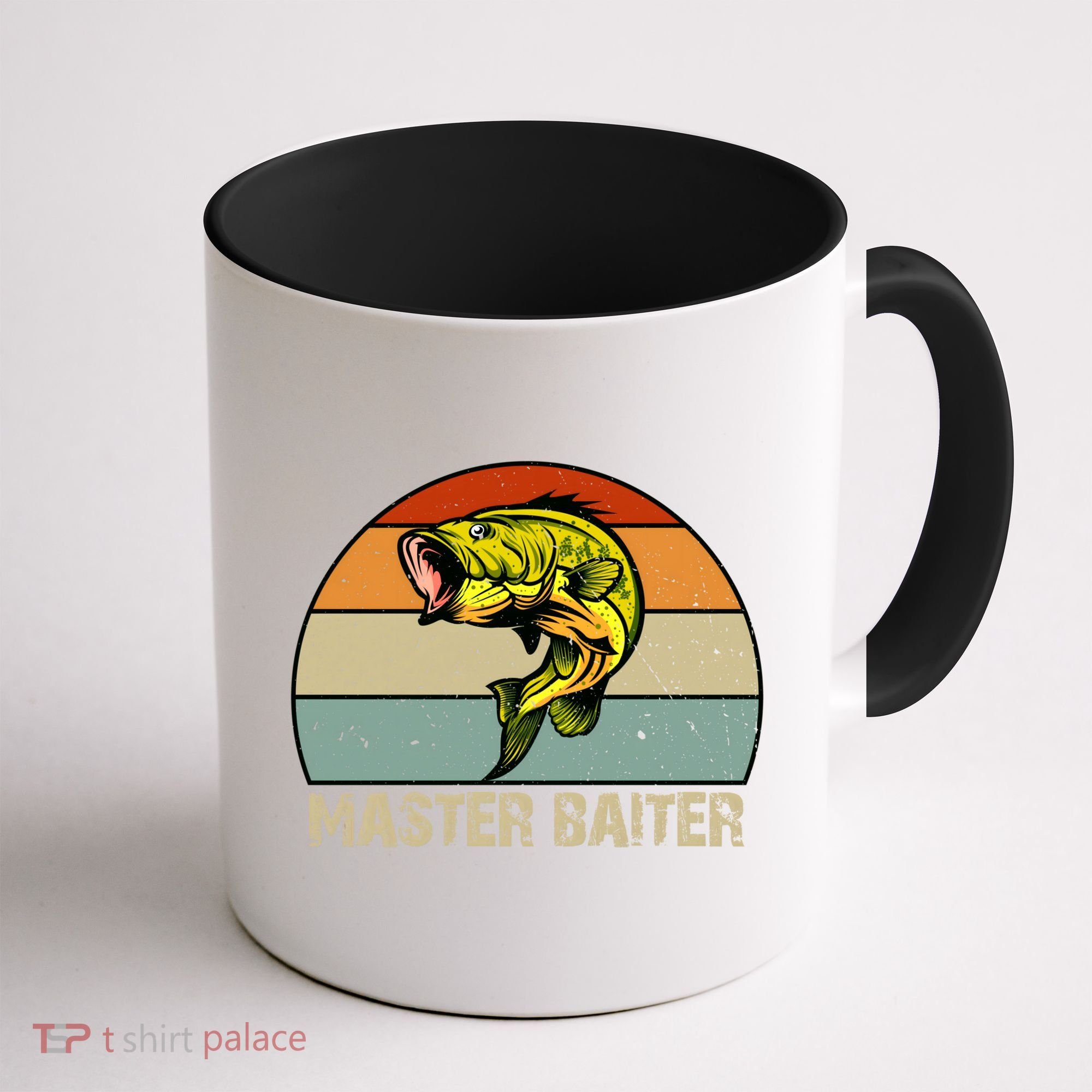Master Baiter Funny Bass Fishing Funny Gift Dads Gift Coffee Mug