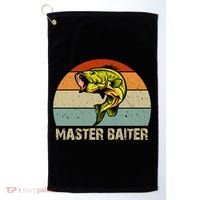 Master Baiter Funny Bass Fishing Funny Gift Dads Gift Golf Towel thumb 0