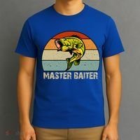 Master Baiter Funny Bass Fishing Funny Gift Dads Gift T-Shirt thumb 3