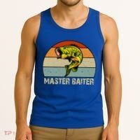 Master Baiter Funny Bass Fishing Funny Gift Dads Gift Tank Top thumb 3
