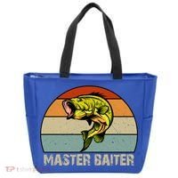 Master Baiter Funny Bass Fishing Funny Gift Dads Gift Tote Bag thumb 0