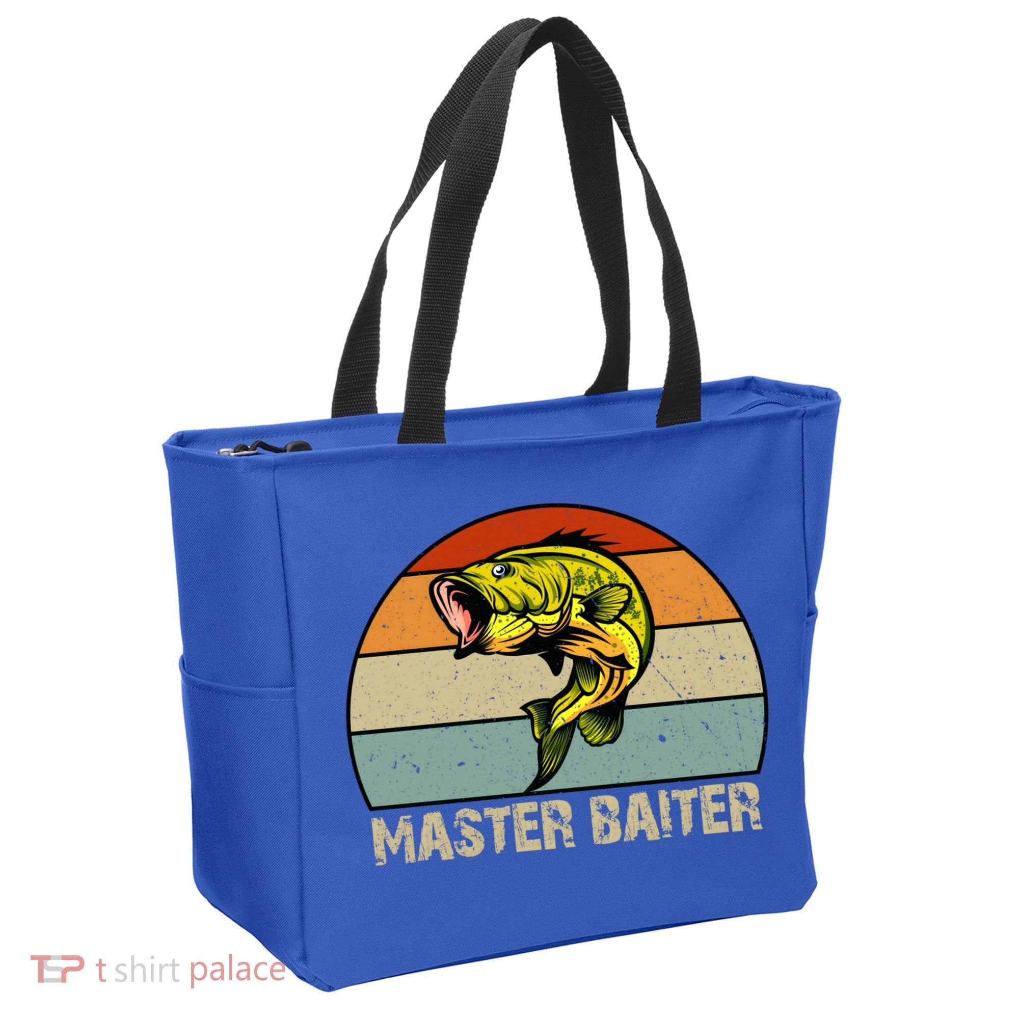 Master Baiter Funny Bass Fishing Funny Gift Dads Gift Tote Bag