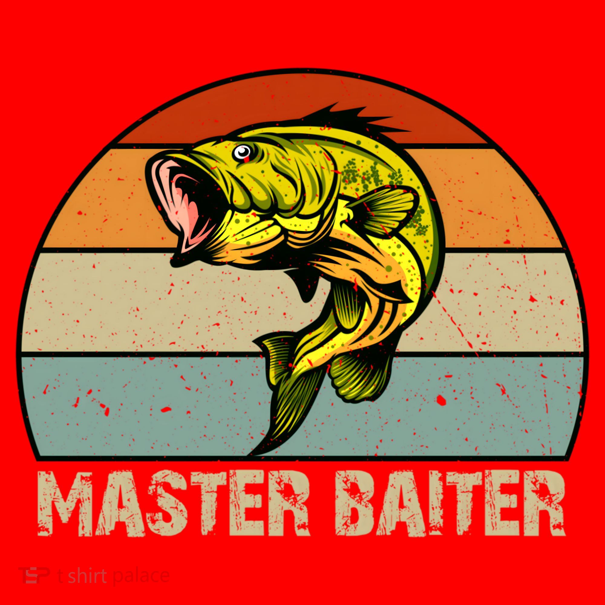 Master Baiter Funny Bass Fishing Funny Gift Dads Gift Santa Hat