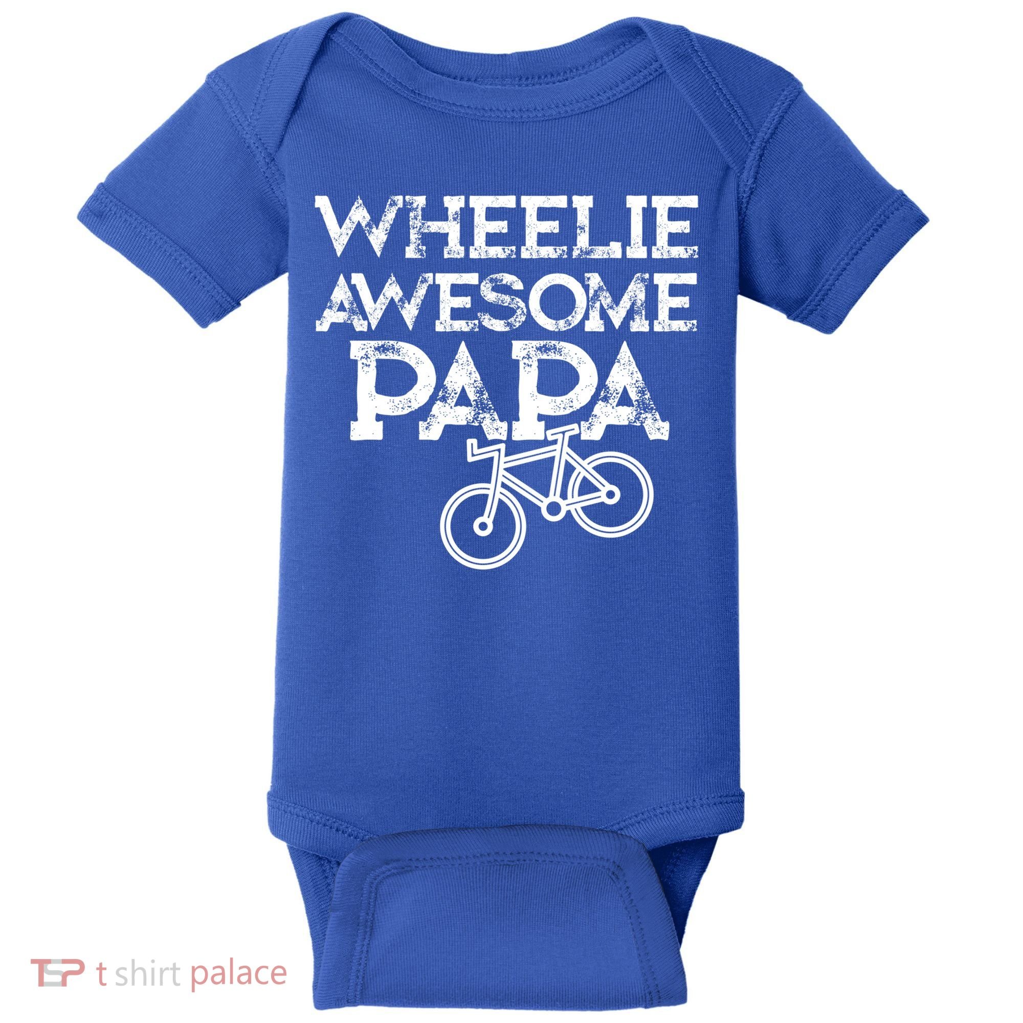 Mountain Biking Funny Gift For Grandpa Wheelie Papa Funny Great Gift Great Gift Baby Bodysuit